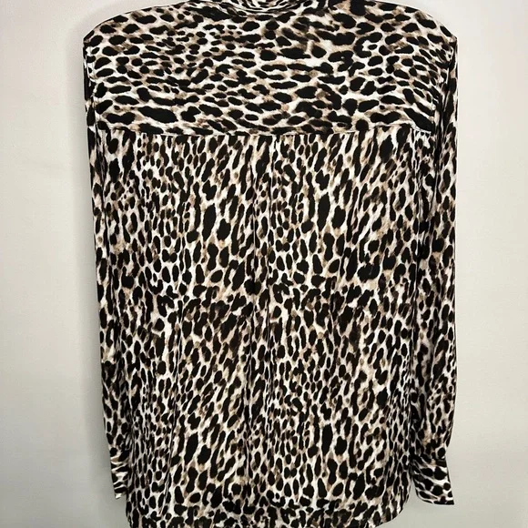 Banana Republic Dillon Classic Fit Long Sleeve Animal Print Medium - Picture 4 of 14